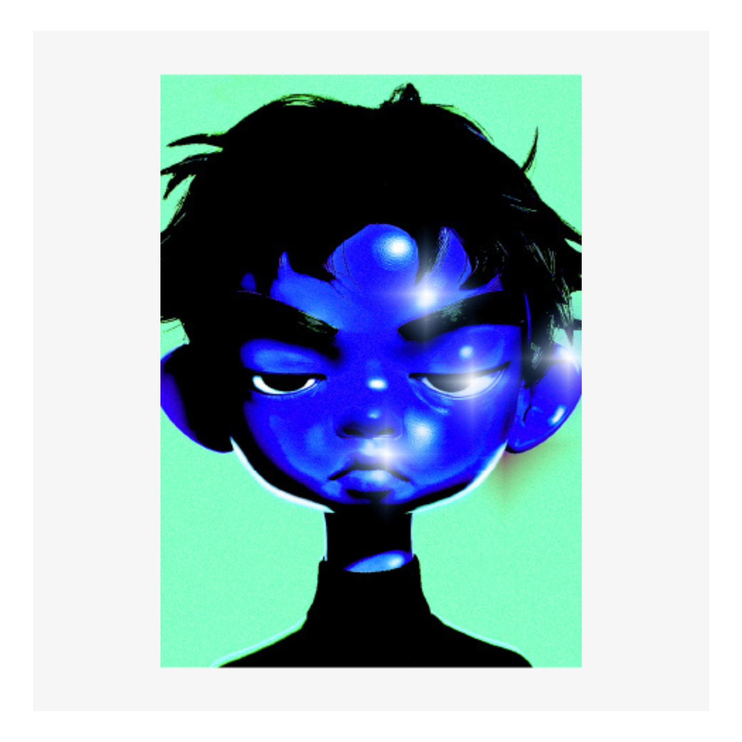 Carte M’AryCard avec video - NFC – design Laura Meneghetti blue