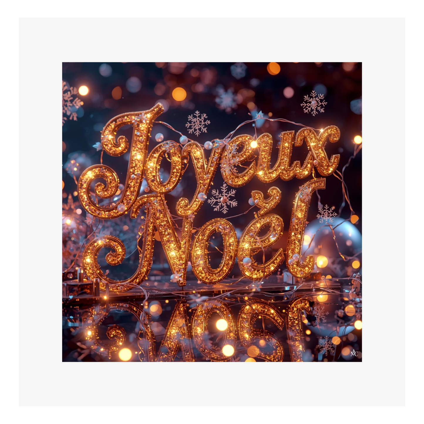 Joyeux Noël Magie urbaine par Cathy Dumont - 120x120mm