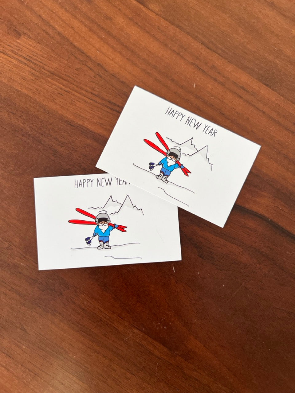 5 M'AryCard - Spécial paquet cadeau -3 cartes Joyeuses Fêtes et 2 Cartes Happy New Year
