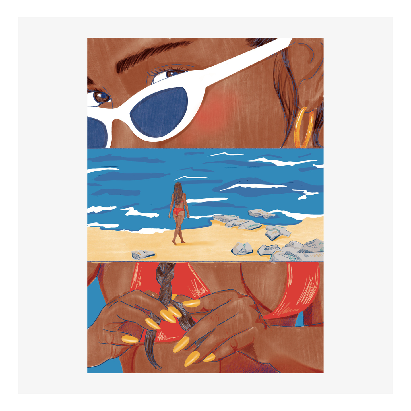 Carte Voyage M’AryCard avec video - NFC – design plage