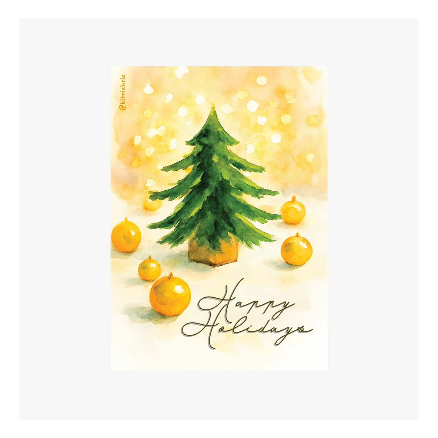 Sapin Bonnes Fêtes par Christelle Richard - 85x55mm