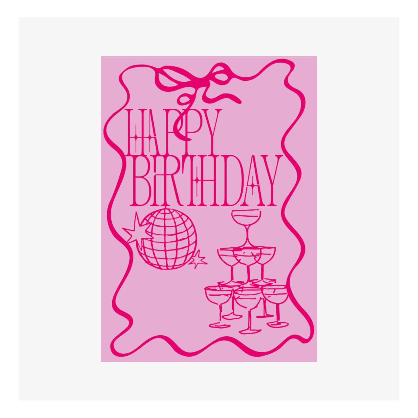 Carte Anniversaire M’AryCard avec video - NFC – design rose