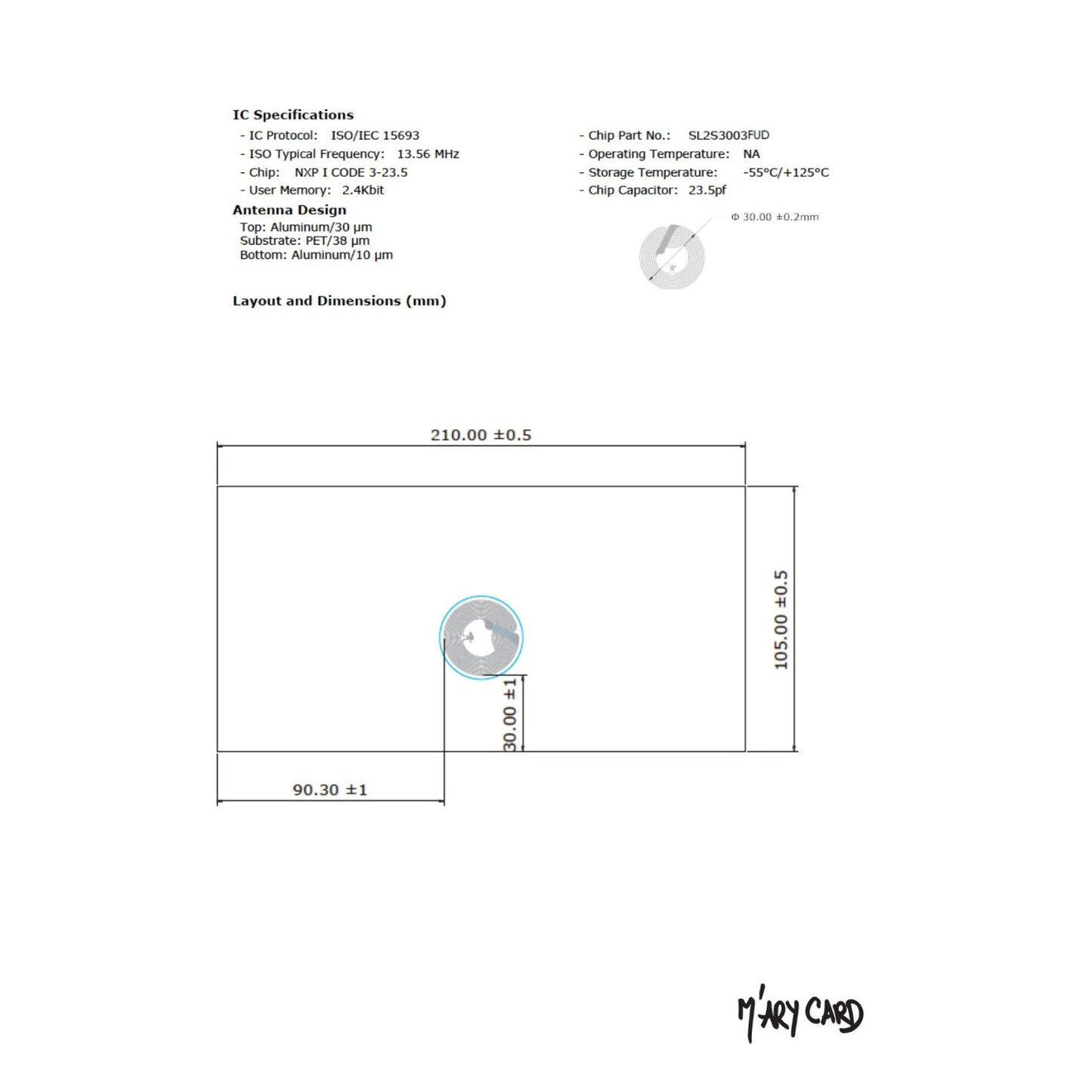 Cartes M'AryCard Spec Tag NFC