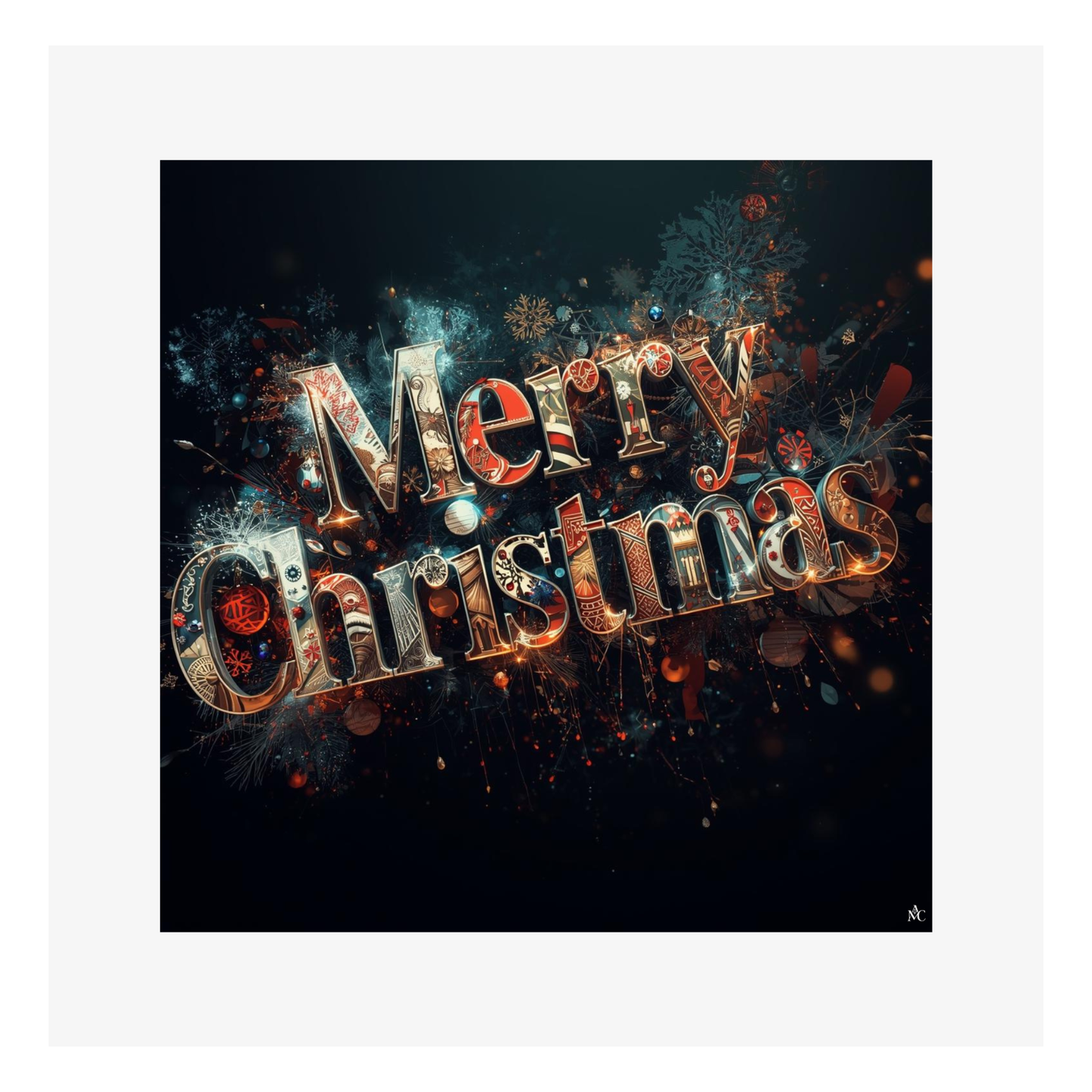 Merry Christmas Spark par Cathy Dumont - 120x120mm