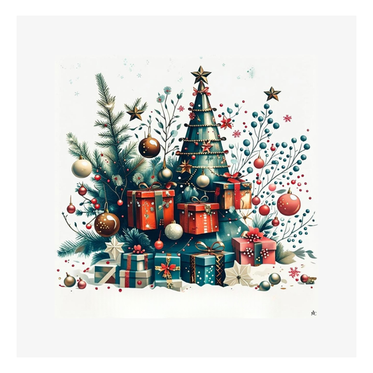 Merry Christmas Joyau de Noël par Cathy Dumont - 120x120mm