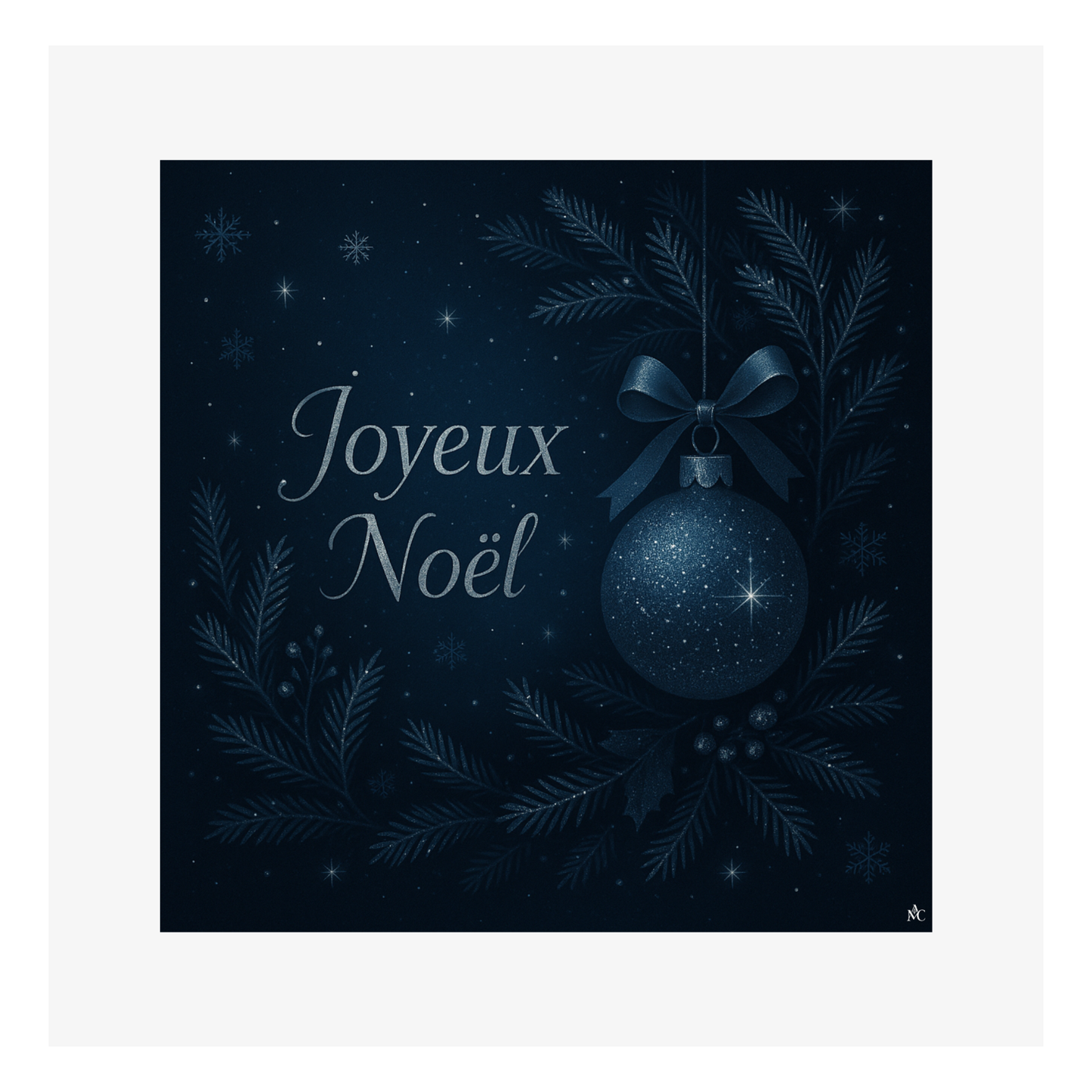 Joyeux Noël étoilé par Cathy Dumont - 120x120mm