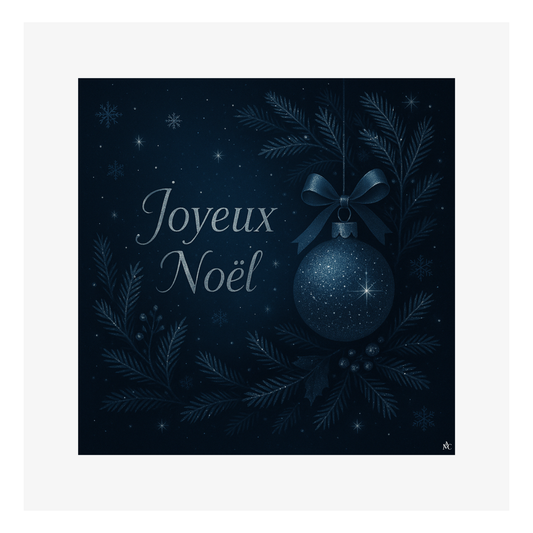 Joyeux Noël étoilé par Cathy Dumont - 120x120mm