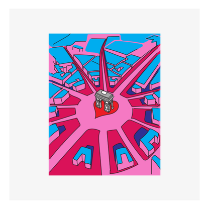 Carte Saint Valentin M’AryCard avec video - NFC – design Arc de Coeur