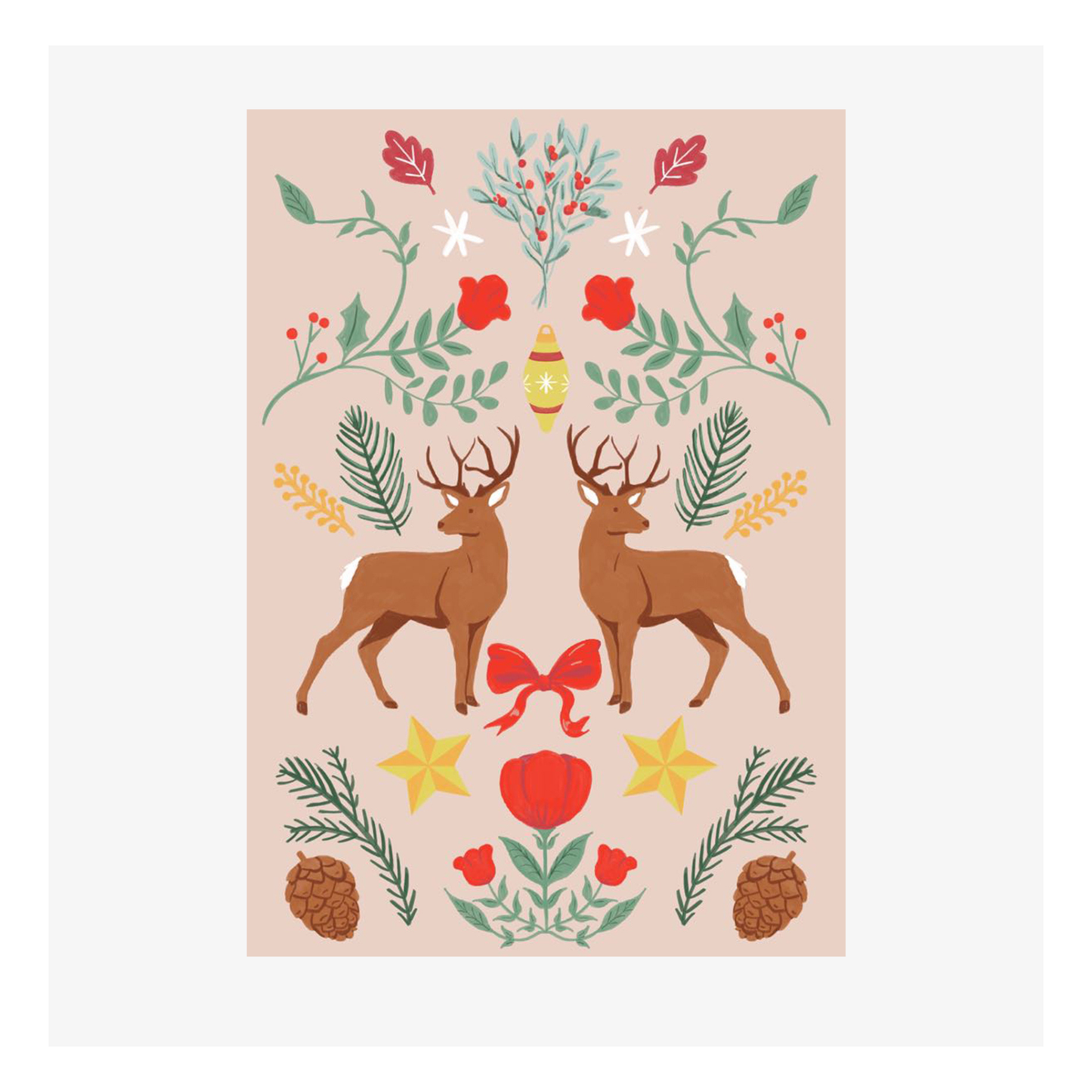 Carte Noël M’AryCard avec video - NFC – design cerf