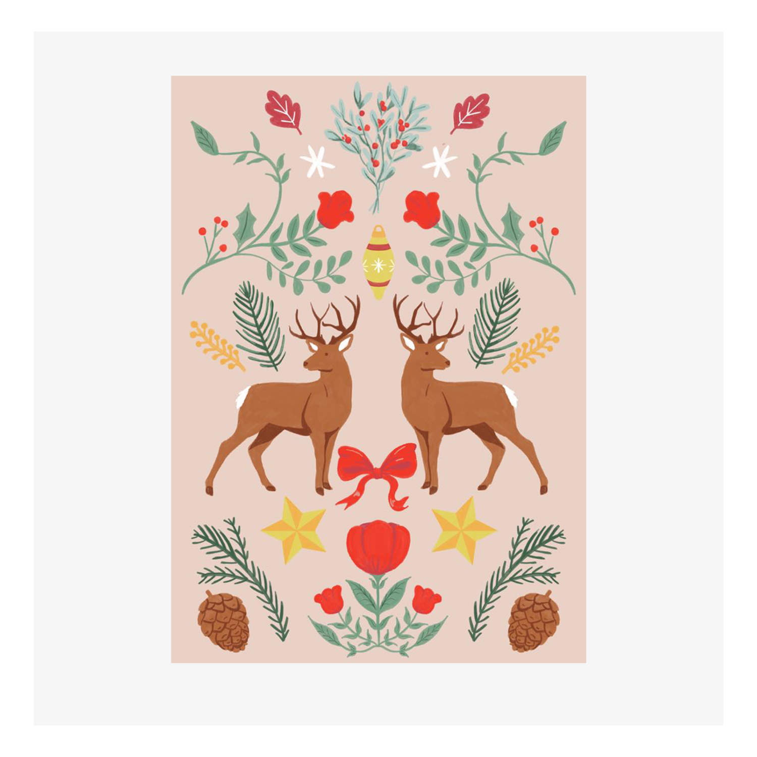 Carte Noël M’AryCard avec video - NFC – design cerf