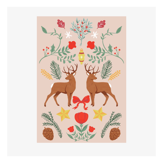 Carte Noël M’AryCard avec video - NFC – design cerf