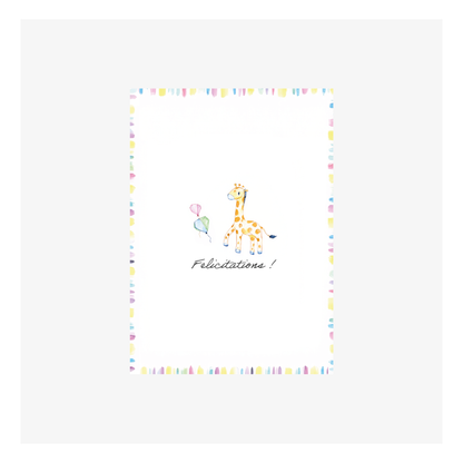 Carte Naissance M’AryCard avec video - NFC – design girafe