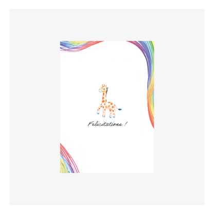 Carte Naissance M’AryCard avec video - NFC – design girafe