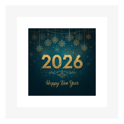 Carte Bonne année M’AryCard avec video - NFC – design paillettes