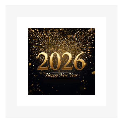 Carte Bonne année M’AryCard avec video - NFC – design feux artifices