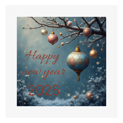 Carte Bonne année M’AryCard avec video - NFC – design happy new year 2026