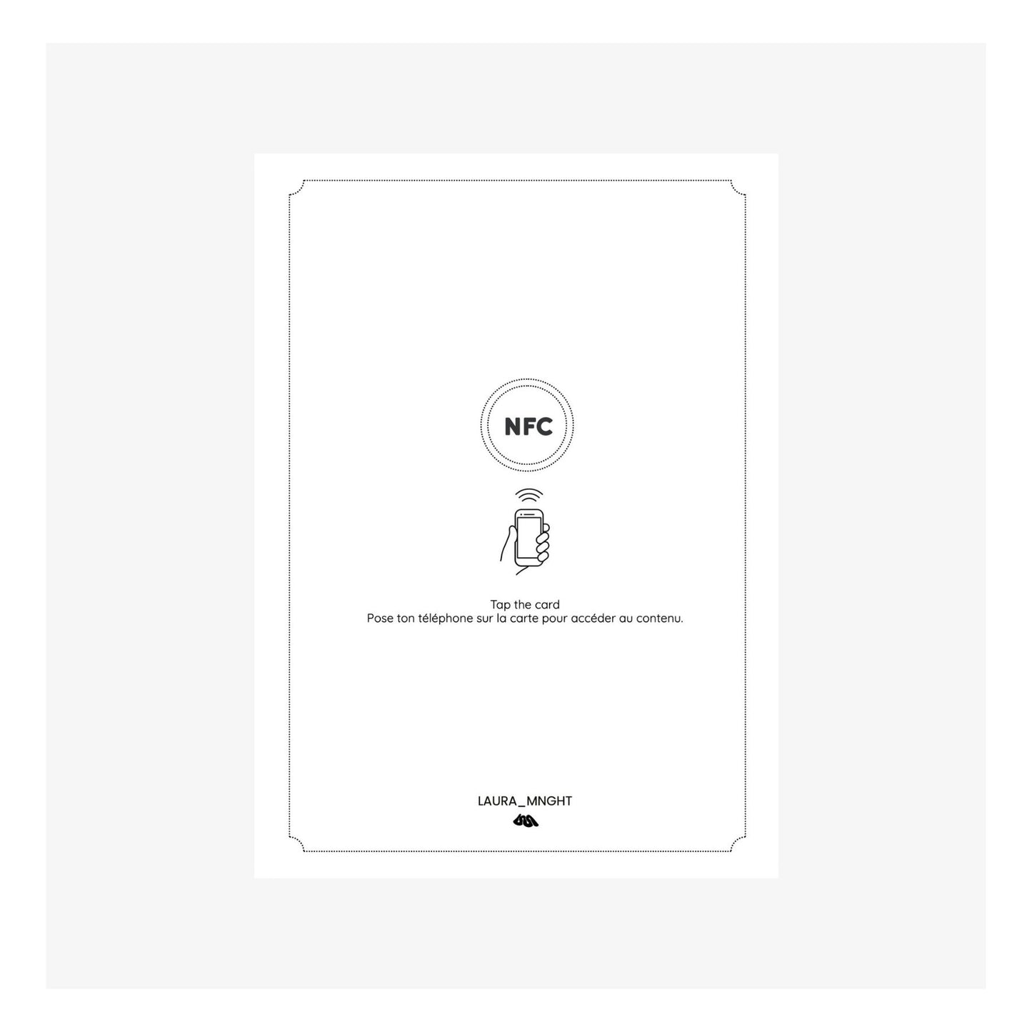 Carte M’AryCard avec video - NFC - design Laura Meneghetti