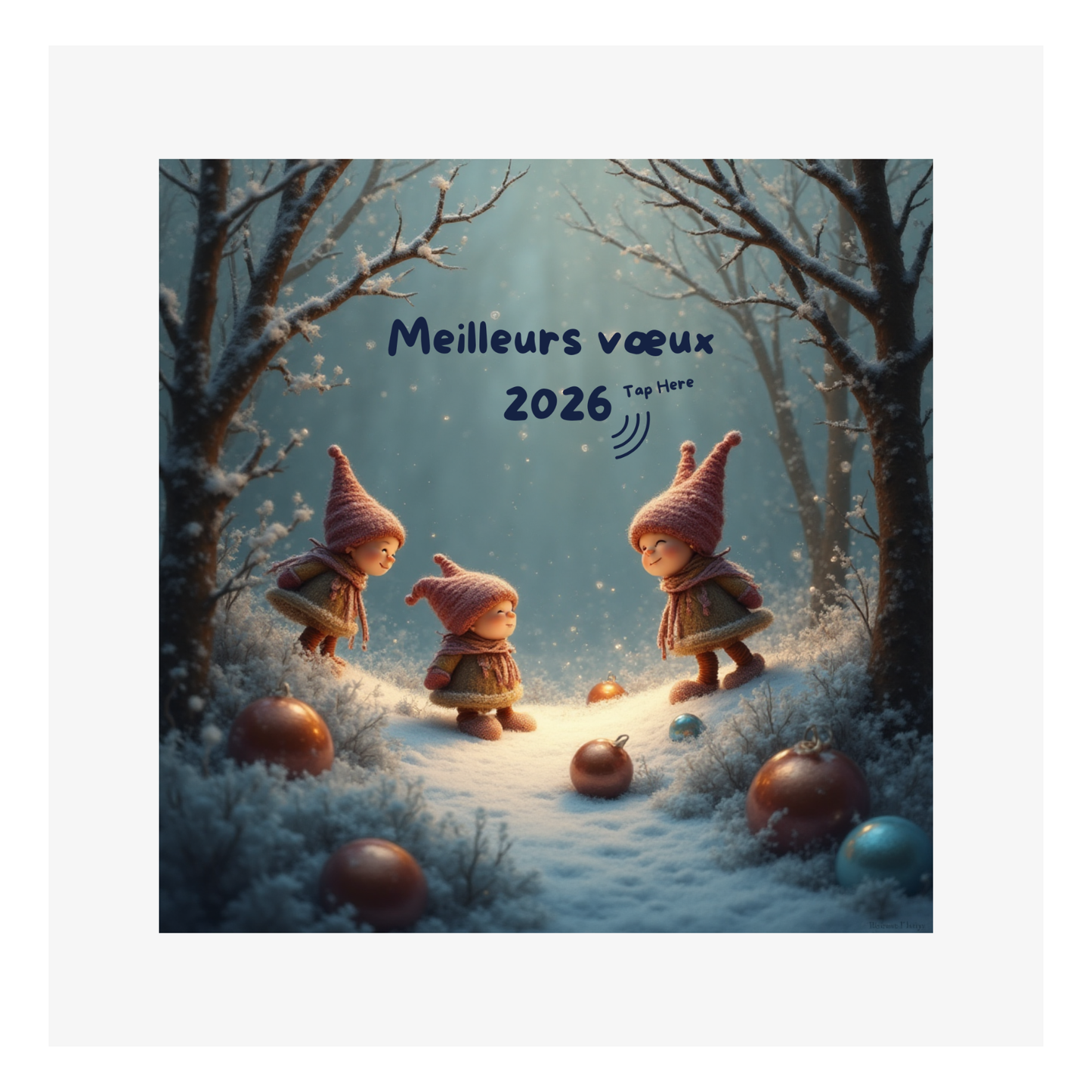 Carte Voeux M’AryCard avec video - NFC – design lutins