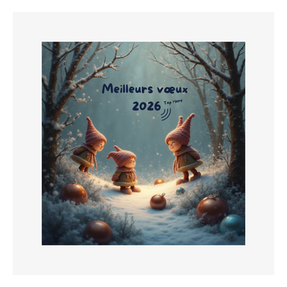 Carte Voeux M’AryCard avec video - NFC – design lutins