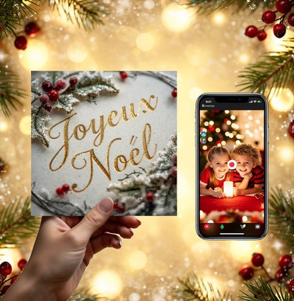 Joyeux Noël enneigé par Cathy Dumont - 120x120mm