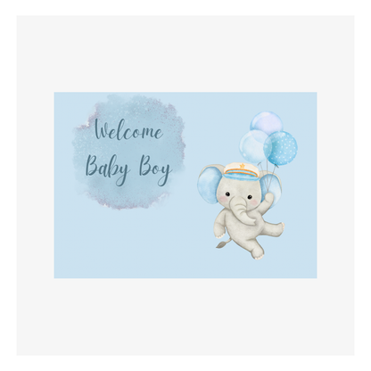 Carte Naissance M’AryCard avec video - NFC – design Shelly baby boy 