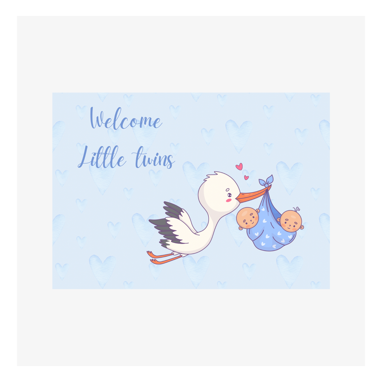 Naissance jumeaux (garçon) par Shelly Paladini - 105x148 mm
