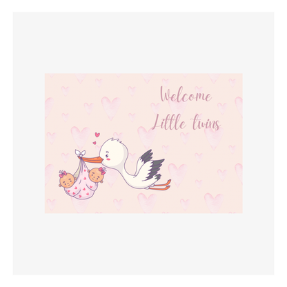 Carte Naissance M’AryCard avec video - NFC – design Shelly twins filles