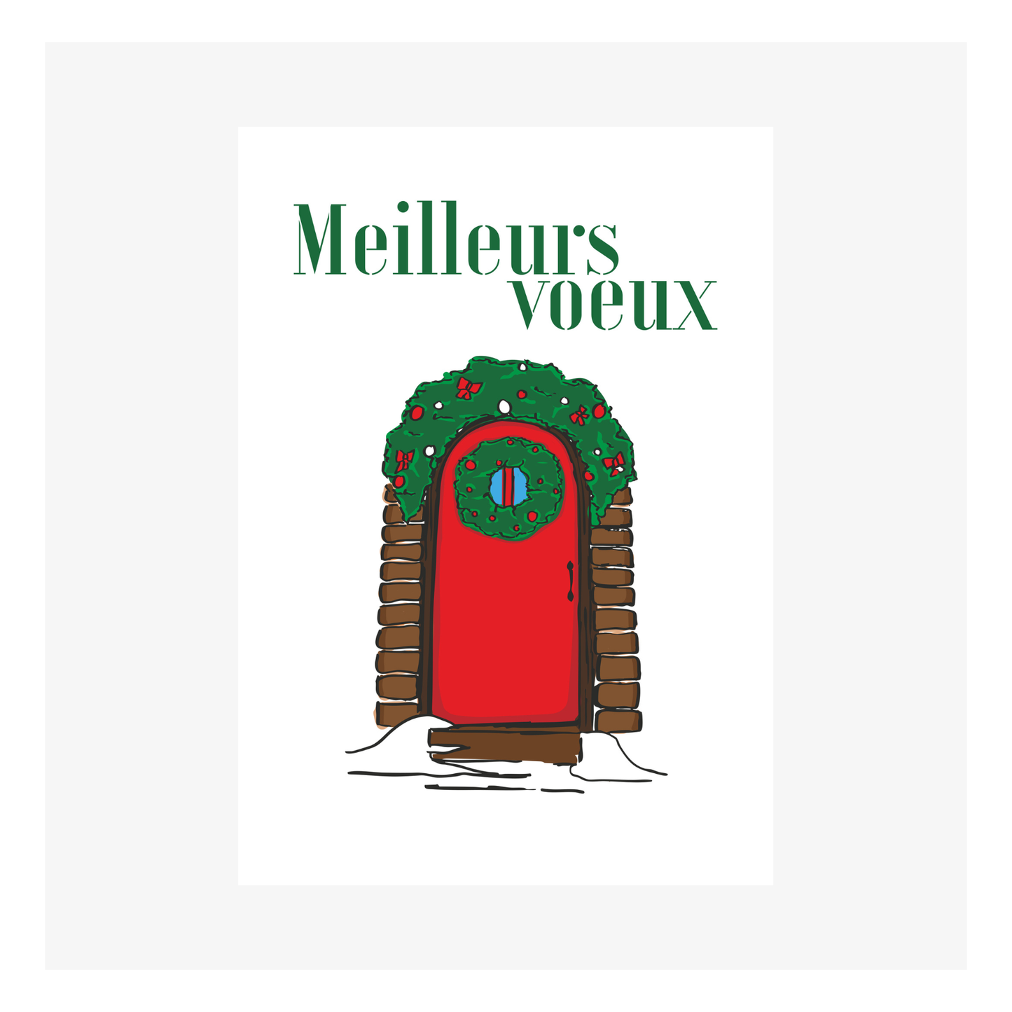 Carte Voeux M’AryCard avec video - NFC – design porte rouge