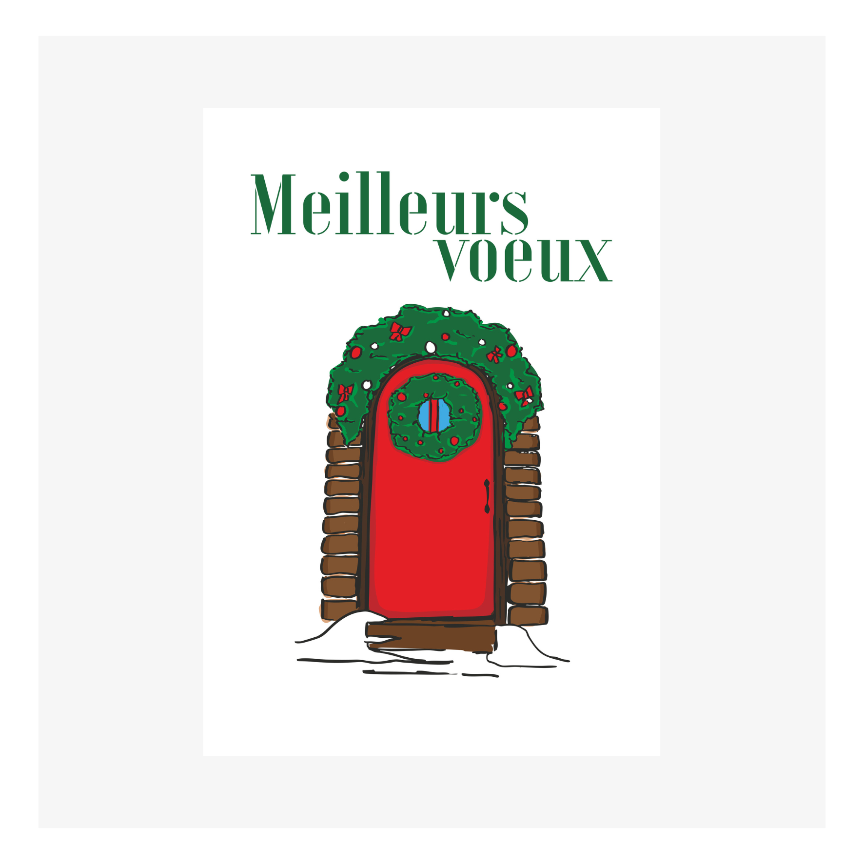 Carte Voeux M’AryCard avec video - NFC – design porte rouge