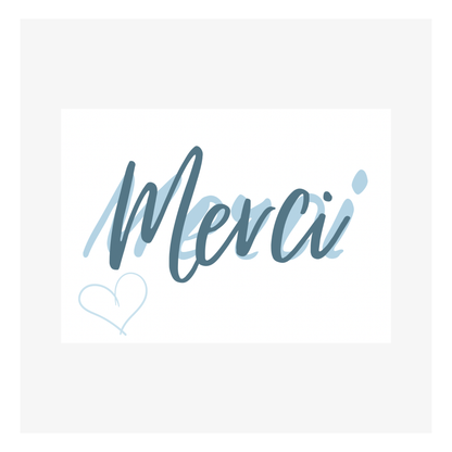 Carte Remerciements M’AryCard avec video - NFC – design Shelly bleu