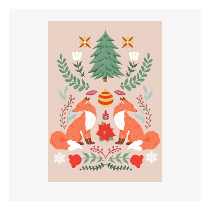 Carte Noël M’AryCard avec video - NFC – design renard