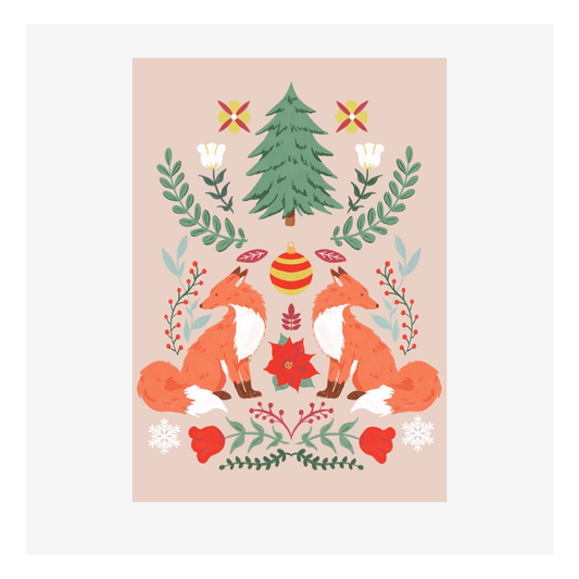 Carte Noël M’AryCard avec video - NFC – design renard