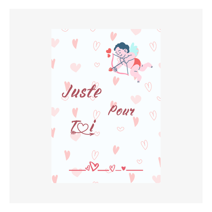 Carte Saint Valentin M’AryCard avec video - NFC – design Shelly juste pour toi