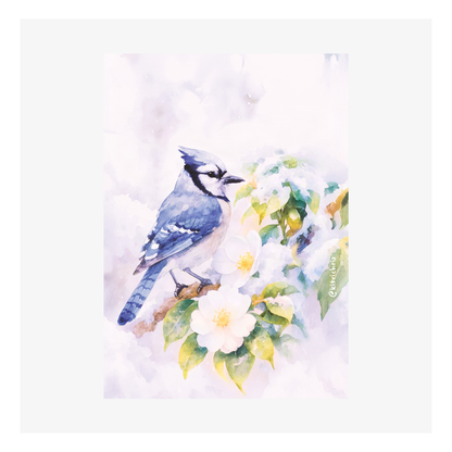 Carte M’AryCard avec video - NFC – design Christelle Richard geai bleu