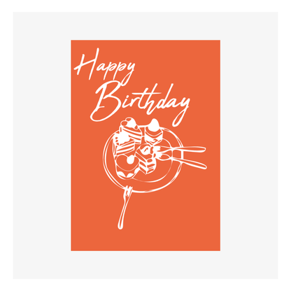 Carte Anniversaire M’AryCard avec video - NFC – design orange