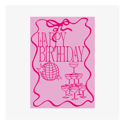 Carte Anniversaire M’AryCard avec video - NFC – design rose