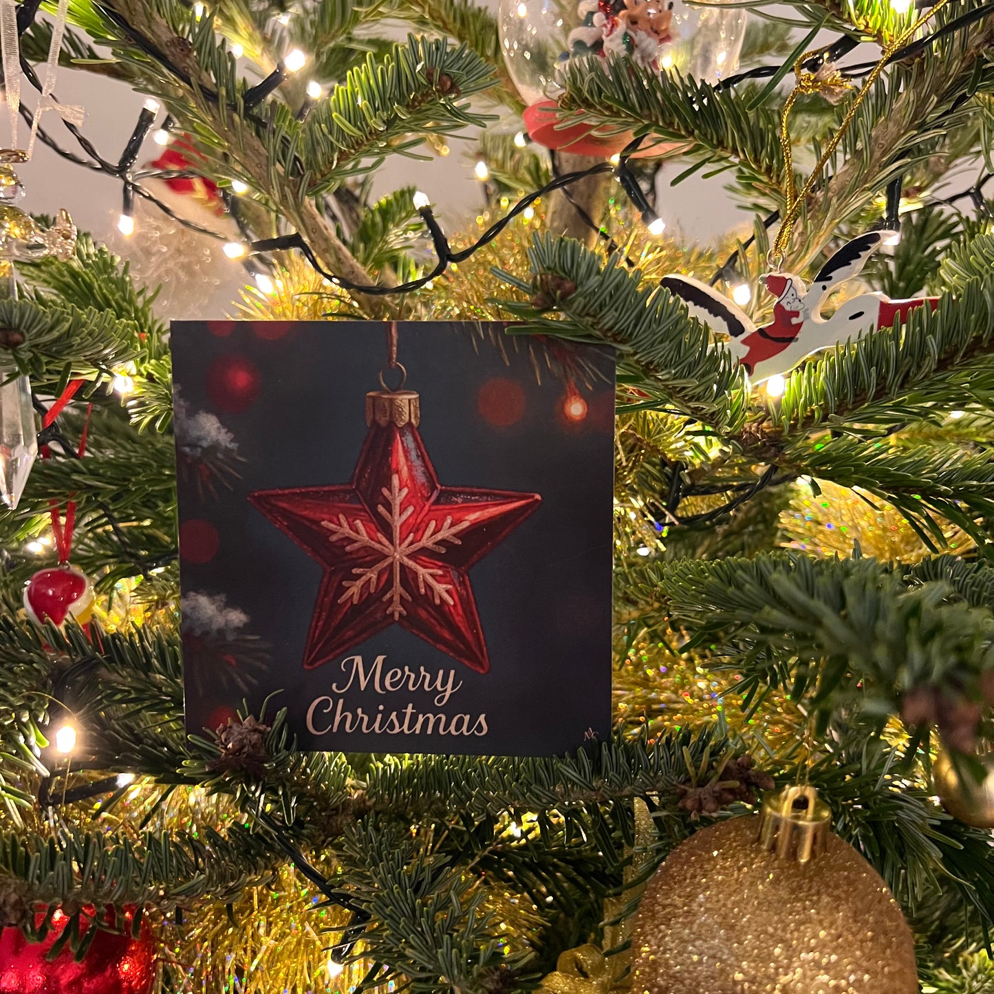 Carte Noël M’AryCard avec video - NFC - design Cathy Dumont