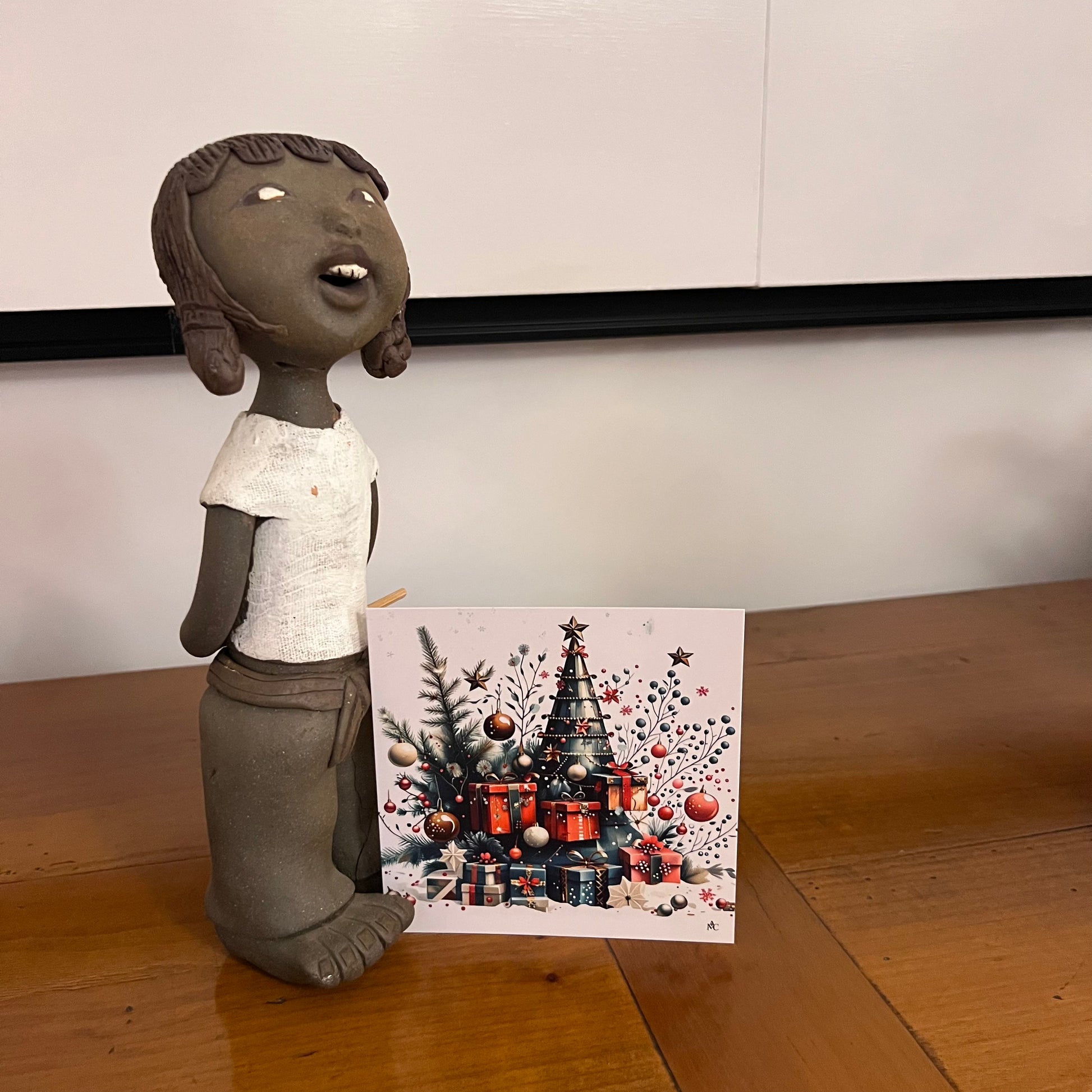 Carte Noël M’AryCard avec video - NFC - design Cathy Dumont