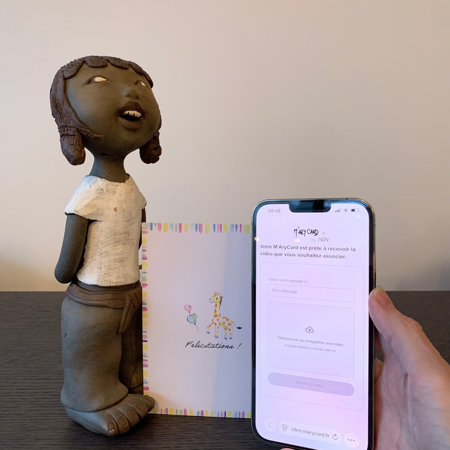 Carte Naissance M’AryCard avec video - NFC - design Inès