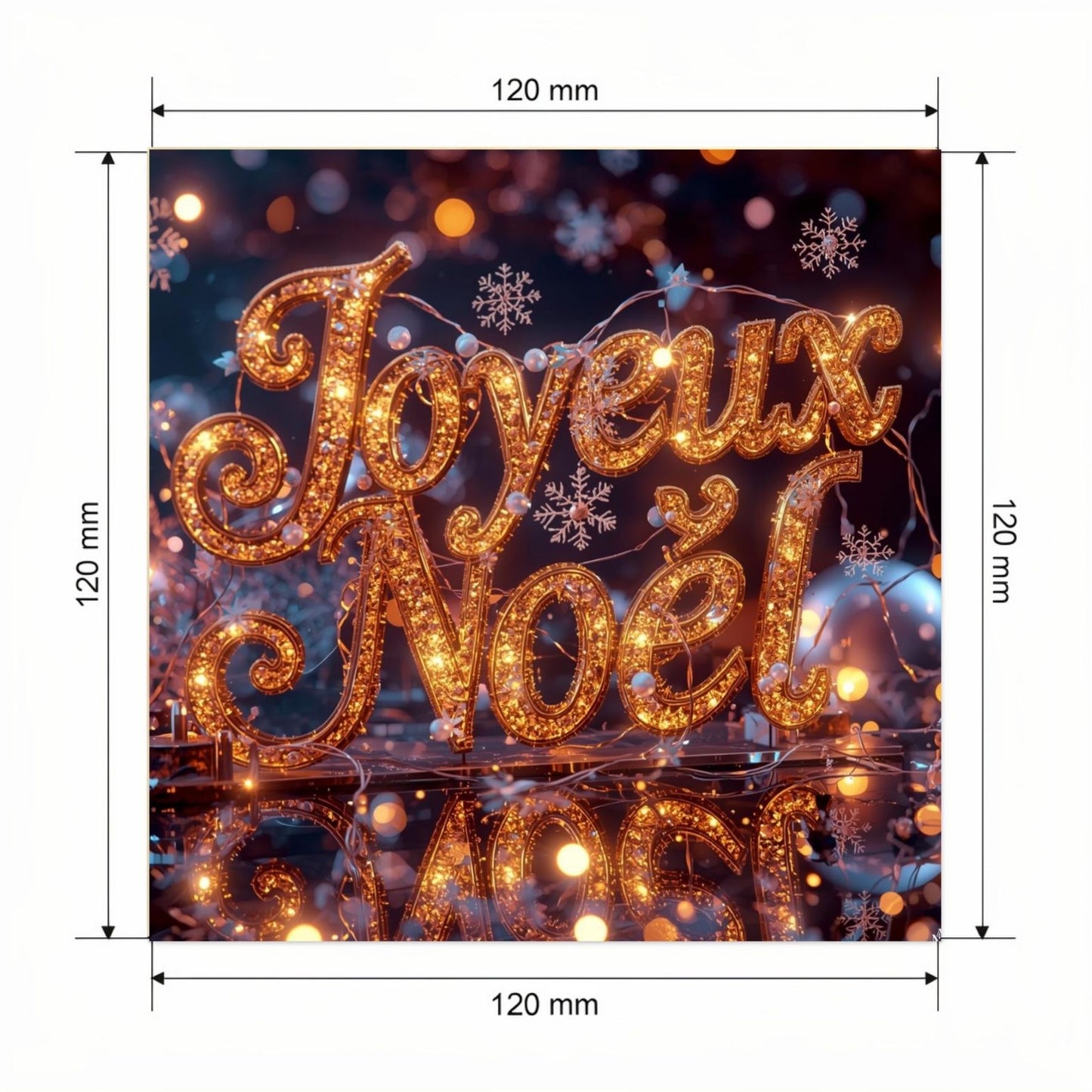 Carte Noël avec video - NFC – dimensions 120x120mm