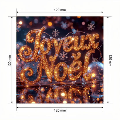 Carte Noël avec video - NFC – dimensions 120x120mm