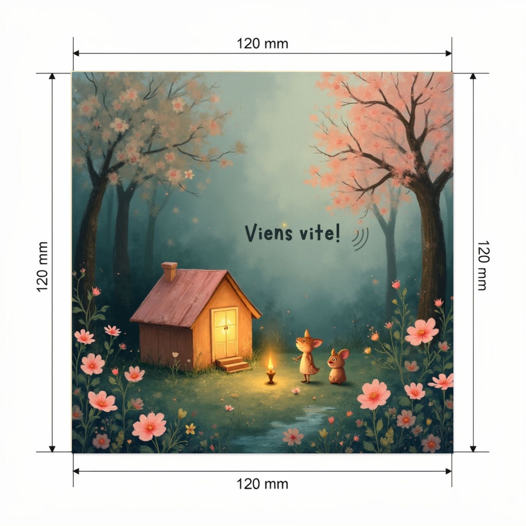 Carte Invitations avec video - NFC – dimensions 120x120mm