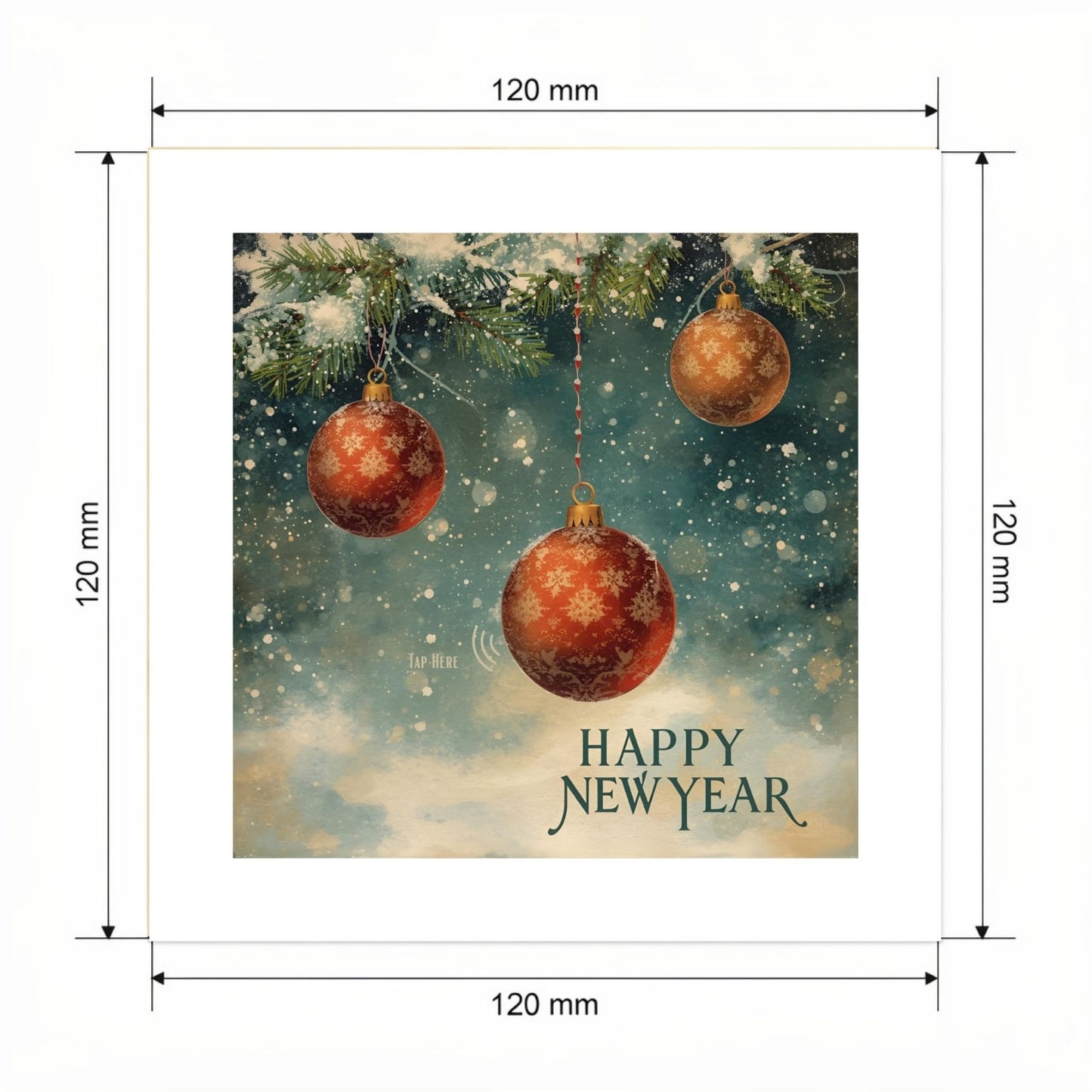 Carte Fêtes avec video - NFC – dimensions 120x120mm
