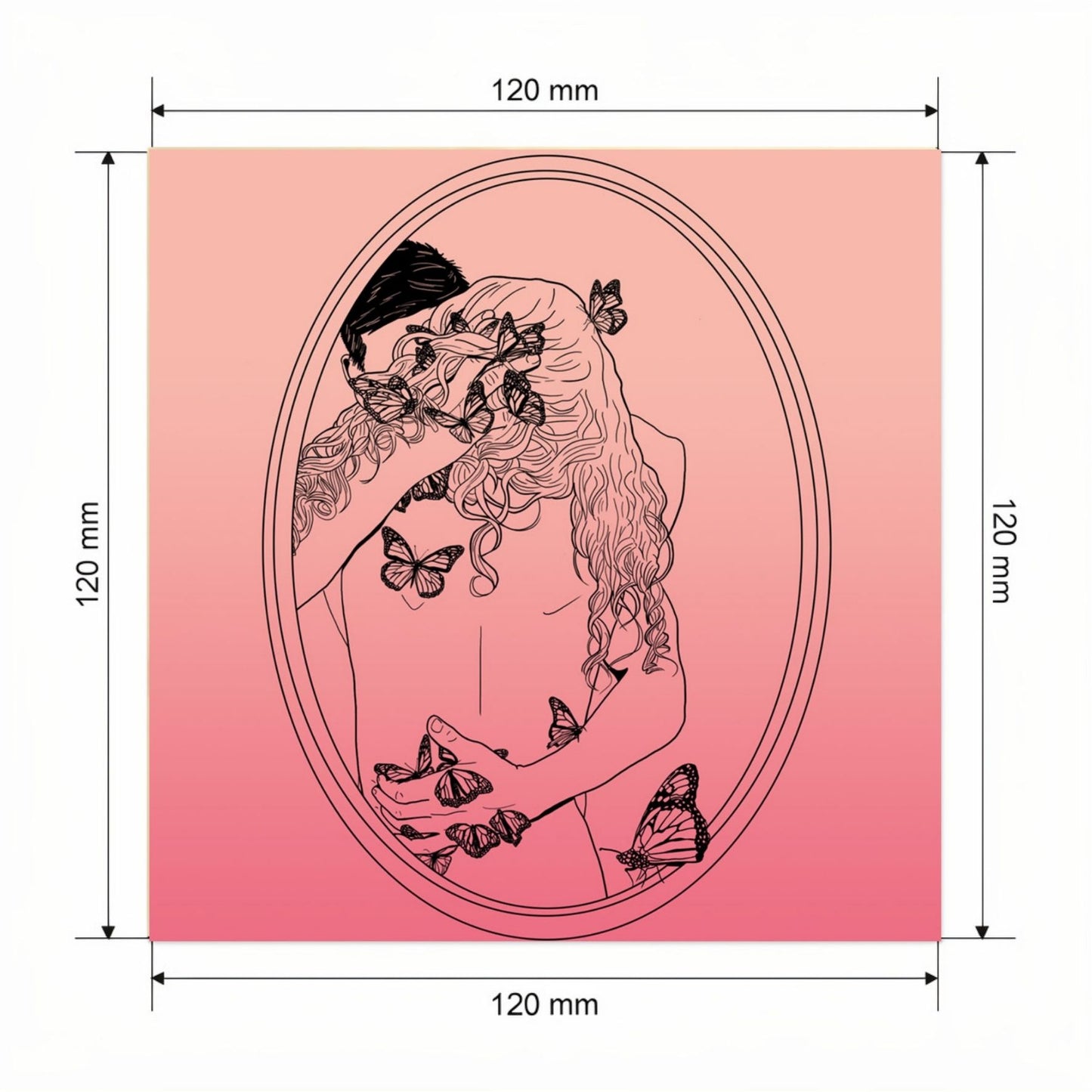 Carte avec video - NFC – dimensions 120x120mm