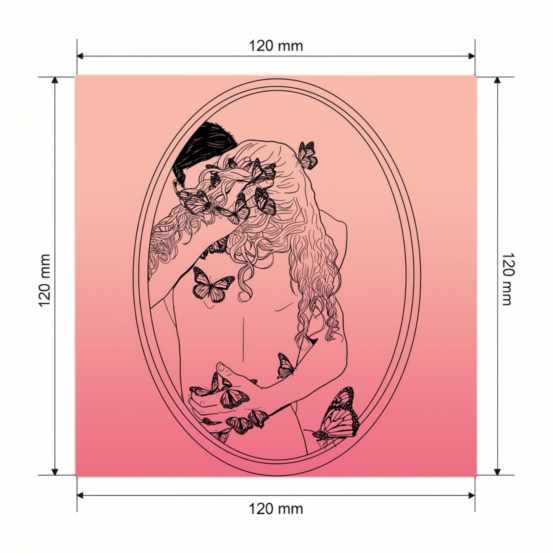 Carte avec video - NFC – dimensions 120x120mm