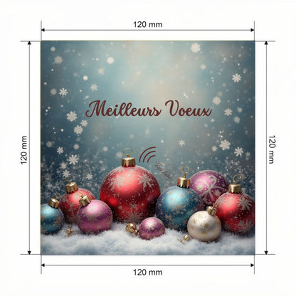 Carte Voeux avec video - NFC – dimensions 120x120mm
