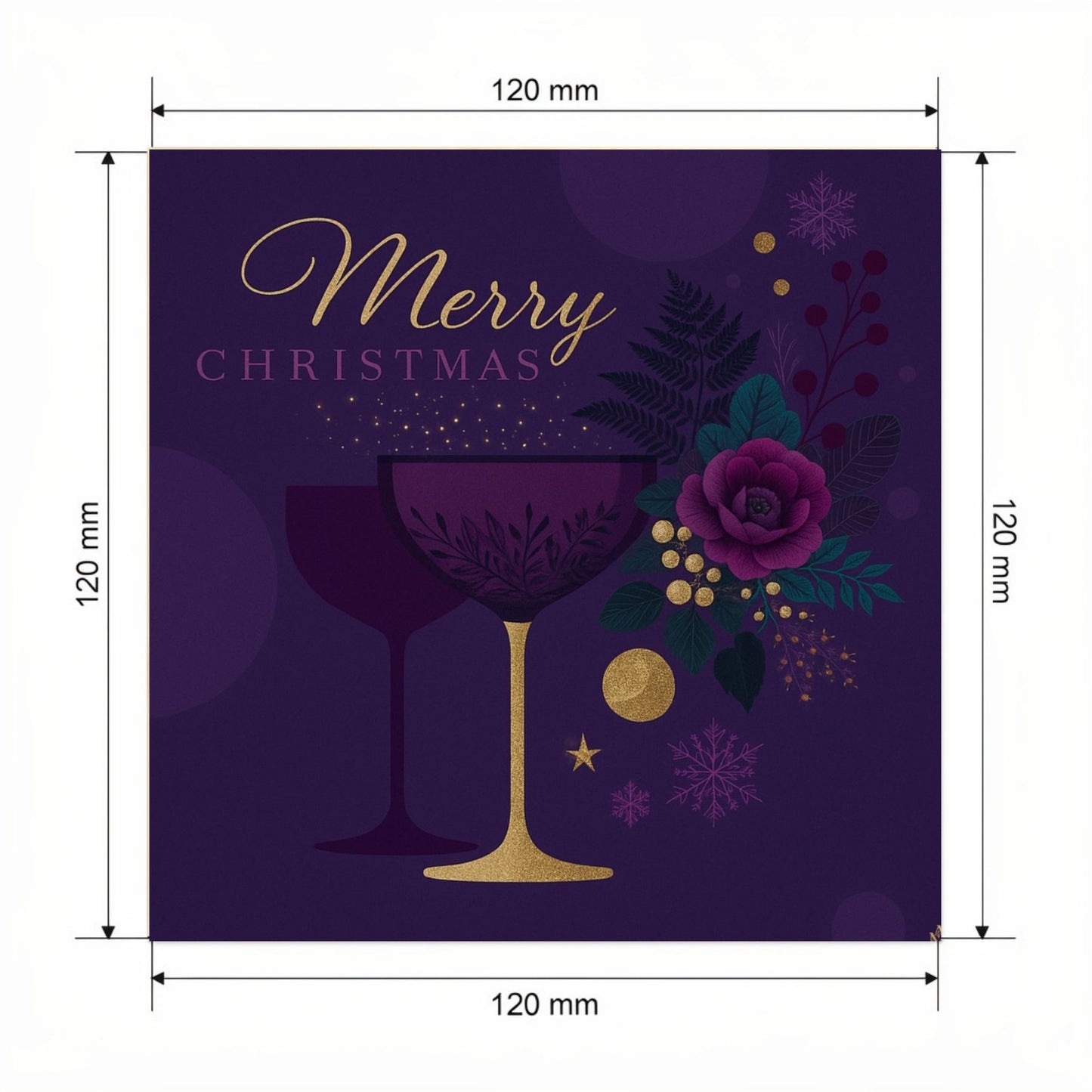 Carte Noël avec video - NFC – dimensions 120x120mm