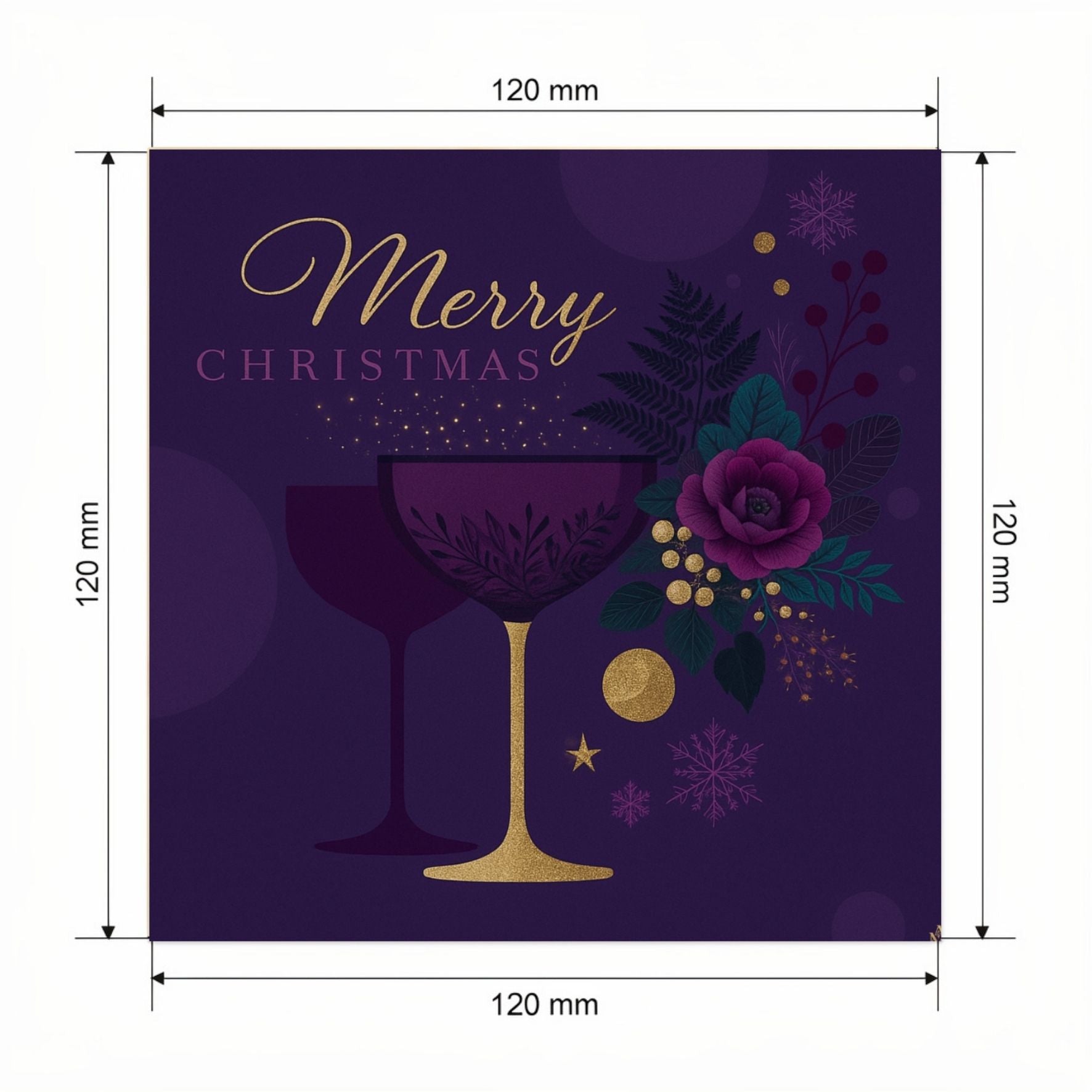 Carte Noël avec video - NFC – dimensions 120x120mm