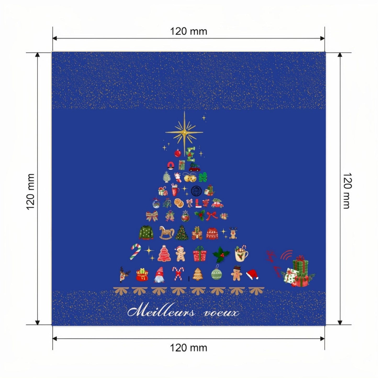 Carte Voeux avec video - NFC – dimensions 120x120mm