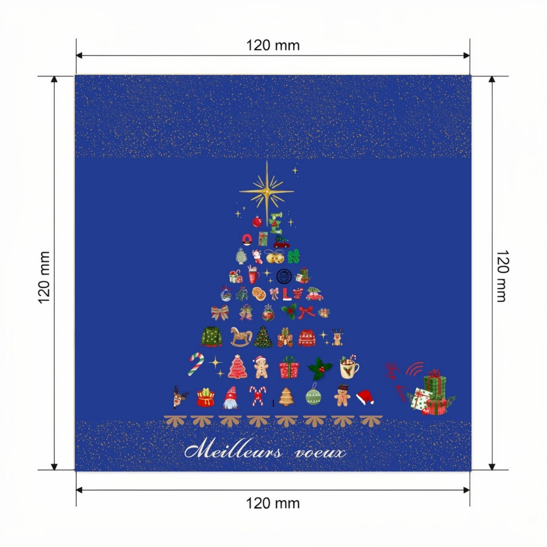 Carte Voeux avec video - NFC – dimensions 120x120mm